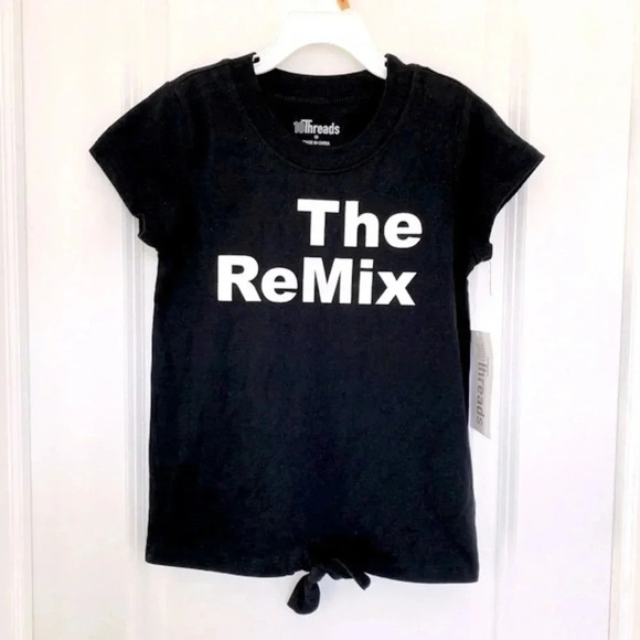 10 Threads Black and White The Remix Tee Girl’s Size 10 NWT - Picture 2 of 7